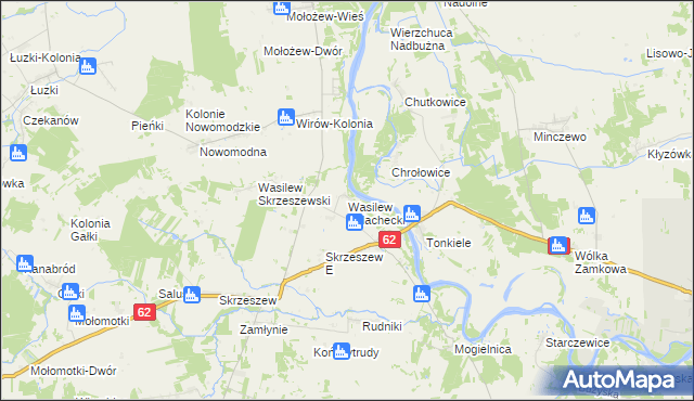 mapa Wasilew Szlachecki, Wasilew Szlachecki na mapie Targeo