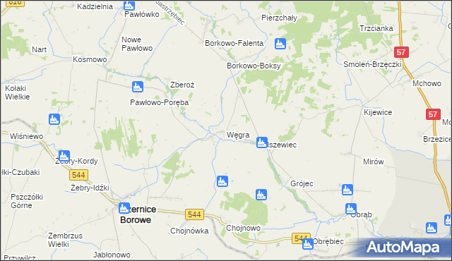 mapa Węgra, Węgra na mapie Targeo