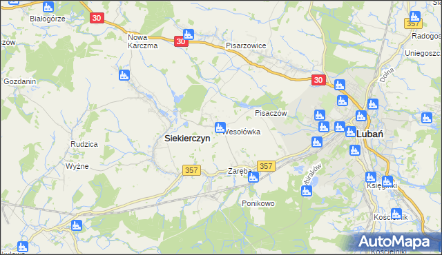 mapa Wesołówka gmina Siekierczyn, Wesołówka gmina Siekierczyn na mapie Targeo