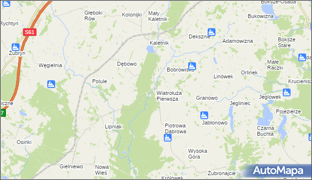 mapa Wiatrołuża Pierwsza, Wiatrołuża Pierwsza na mapie Targeo