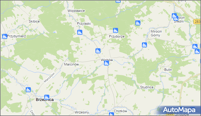 mapa Wichów, Wichów na mapie Targeo