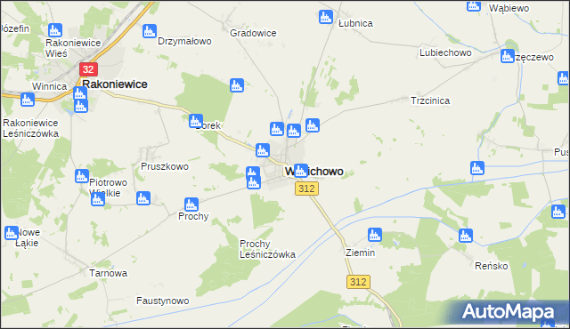 mapa Wielichowo powiat grodziski, Wielichowo powiat grodziski na mapie Targeo
