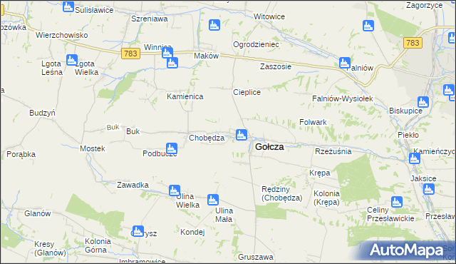 mapa Wielkanoc, Wielkanoc na mapie Targeo