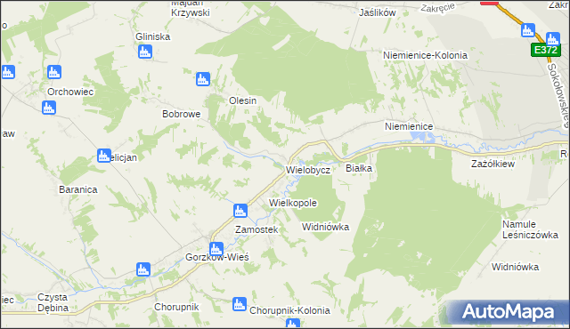 mapa Wielobycz, Wielobycz na mapie Targeo