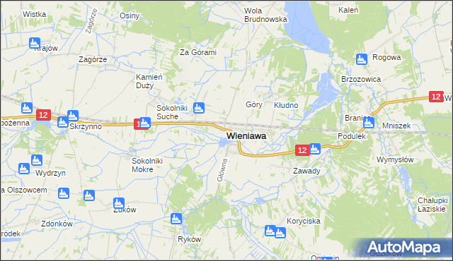 mapa Wieniawa, Wieniawa na mapie Targeo
