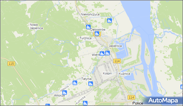 mapa Wieńkowo, Wieńkowo na mapie Targeo
