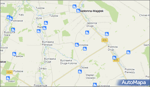 mapa Wierciszów, Wierciszów na mapie Targeo