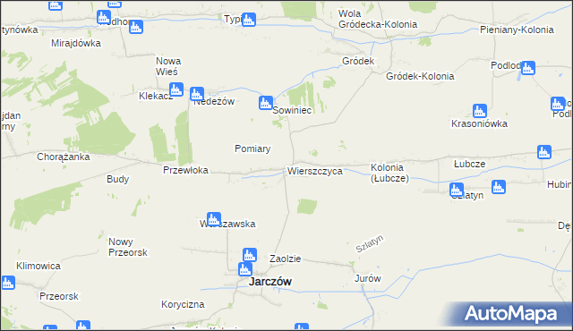 mapa Wierszczyca, Wierszczyca na mapie Targeo
