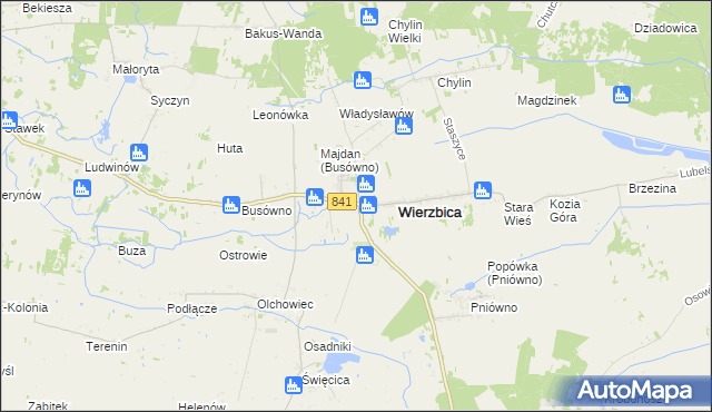 mapa Wierzbica-Osiedle, Wierzbica-Osiedle na mapie Targeo