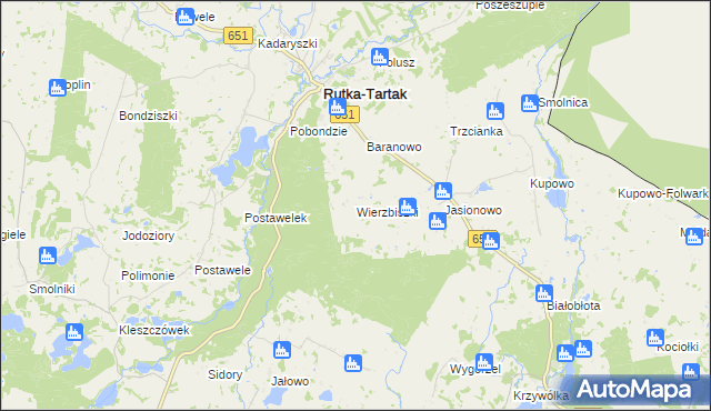 mapa Wierzbiszki, Wierzbiszki na mapie Targeo