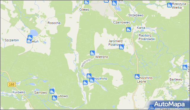 mapa Wietrzno gmina Polanów, Wietrzno gmina Polanów na mapie Targeo