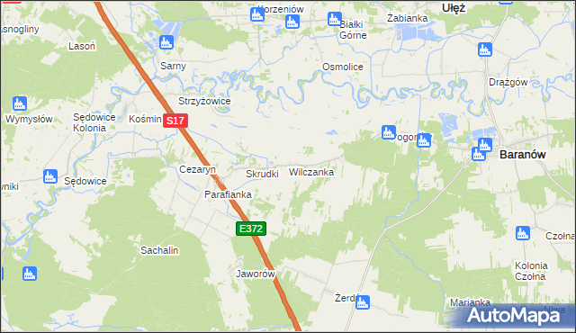 mapa Wilczanka, Wilczanka na mapie Targeo