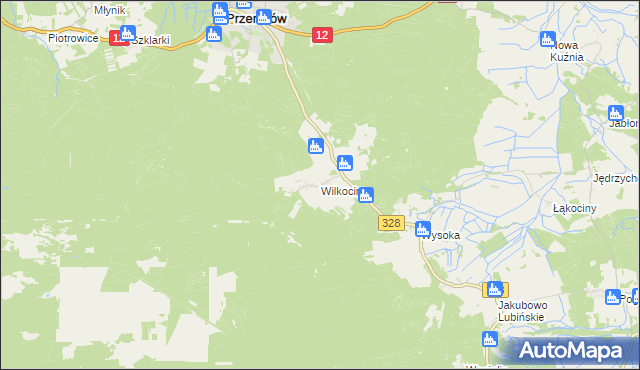 mapa Wilkocin, Wilkocin na mapie Targeo