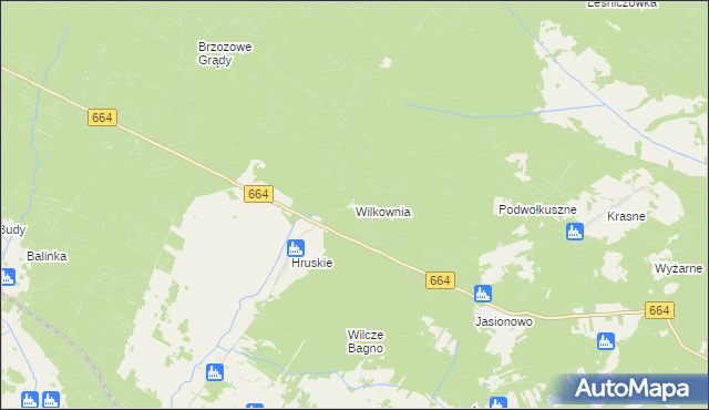 mapa Wilkownia, Wilkownia na mapie Targeo