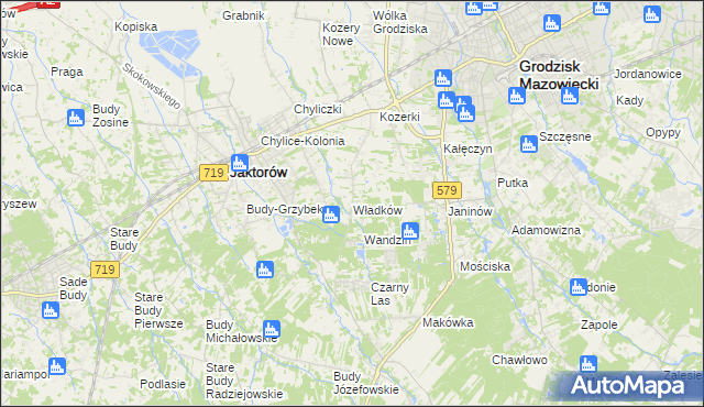 mapa Władków, Władków na mapie Targeo