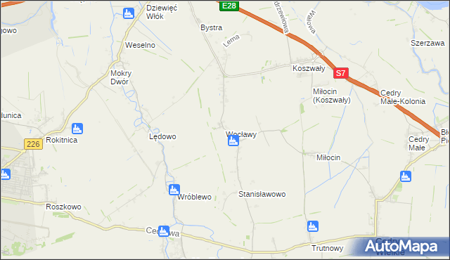 mapa Wocławy, Wocławy na mapie Targeo