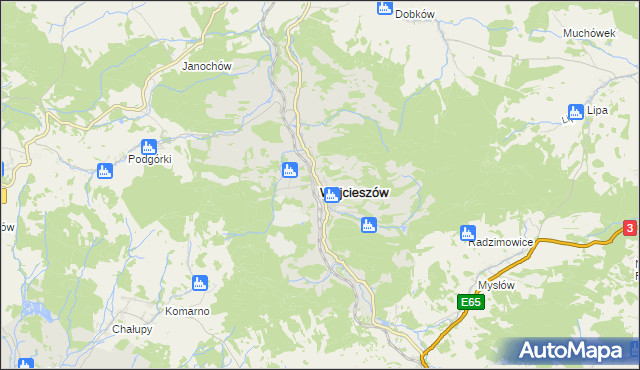 mapa Wojcieszów, Wojcieszów na mapie Targeo