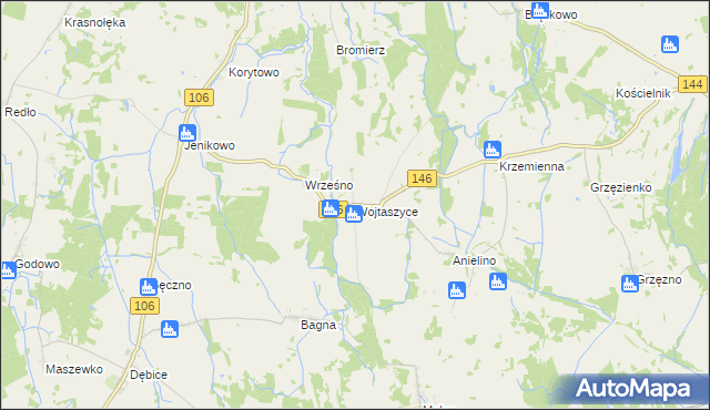 mapa Wojtaszyce, Wojtaszyce na mapie Targeo