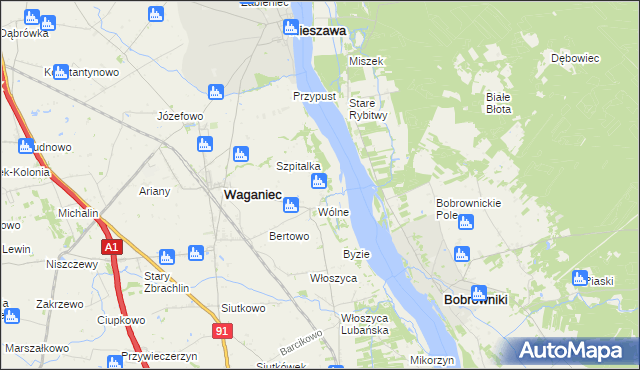 mapa Wójtówka gmina Waganiec, Wójtówka gmina Waganiec na mapie Targeo
