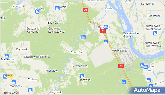 mapa Wola Chodkowska, Wola Chodkowska na mapie Targeo