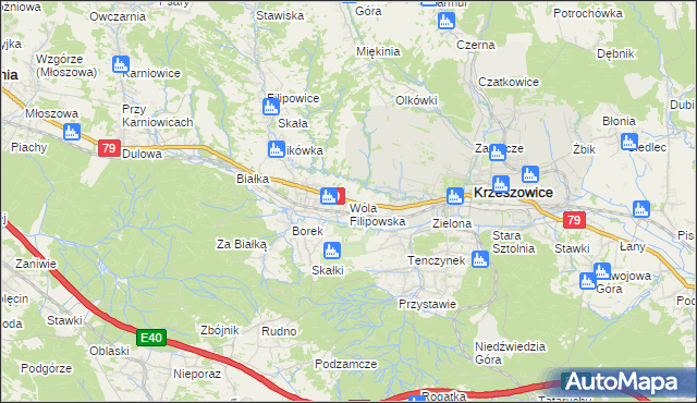 mapa Wola Filipowska, Wola Filipowska na mapie Targeo
