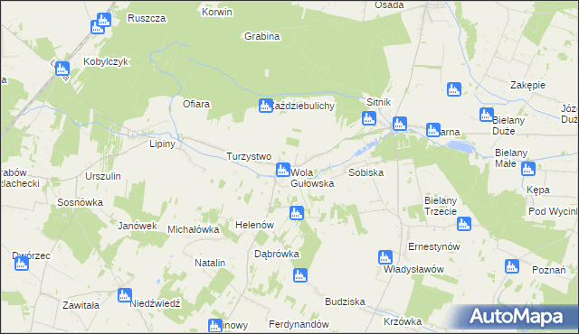 mapa Wola Gułowska, Wola Gułowska na mapie Targeo
