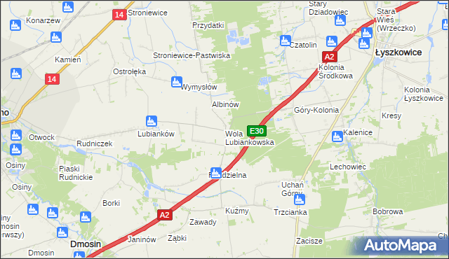 mapa Wola Lubiankowska, Wola Lubiankowska na mapie Targeo