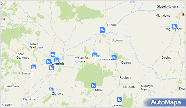 mapa Wola Proszkowska, Wola Proszkowska na mapie Targeo