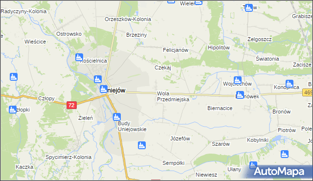 mapa Wola Przedmiejska, Wola Przedmiejska na mapie Targeo