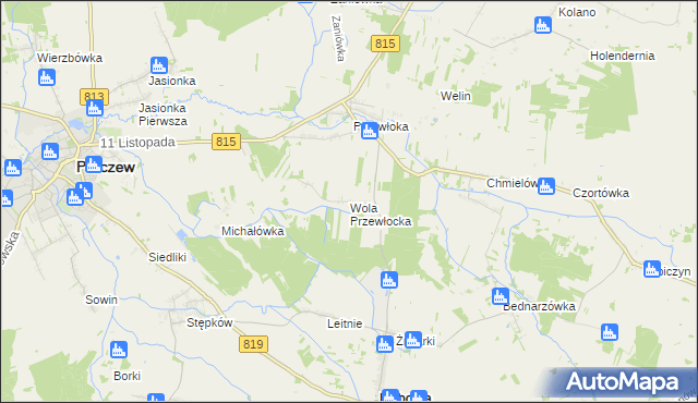 mapa Wola Przewłocka, Wola Przewłocka na mapie Targeo