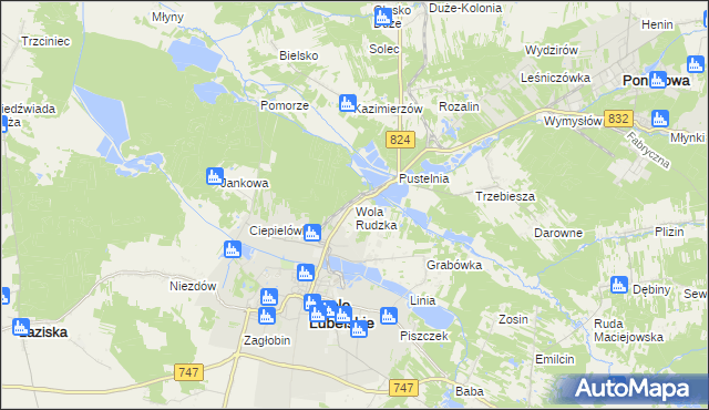 mapa Wola Rudzka, Wola Rudzka na mapie Targeo
