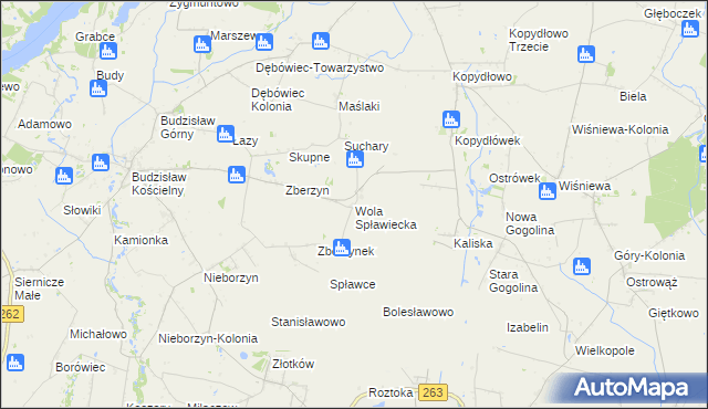 mapa Wola Spławiecka, Wola Spławiecka na mapie Targeo