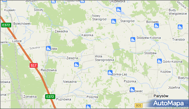 mapa Wola Starogrodzka, Wola Starogrodzka na mapie Targeo