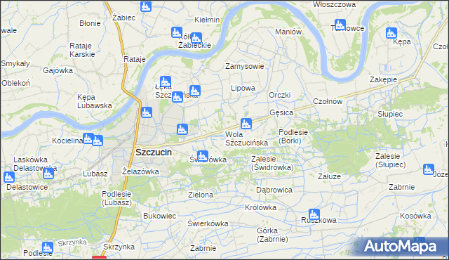 mapa Wola Szczucińska, Wola Szczucińska na mapie Targeo