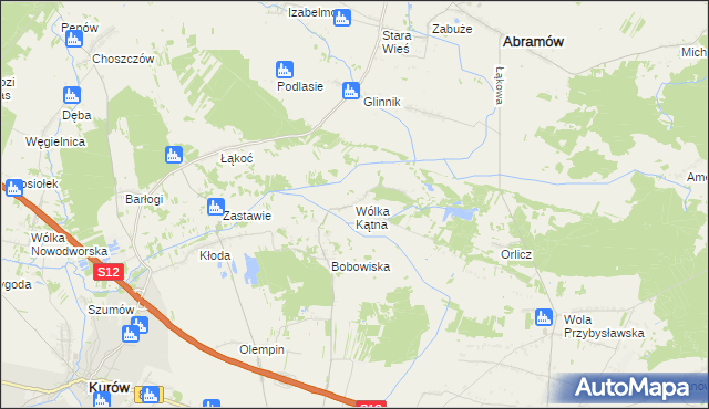 mapa Wólka Kątna, Wólka Kątna na mapie Targeo