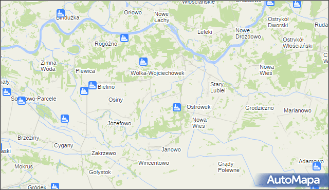 mapa Wólka Lubielska, Wólka Lubielska na mapie Targeo