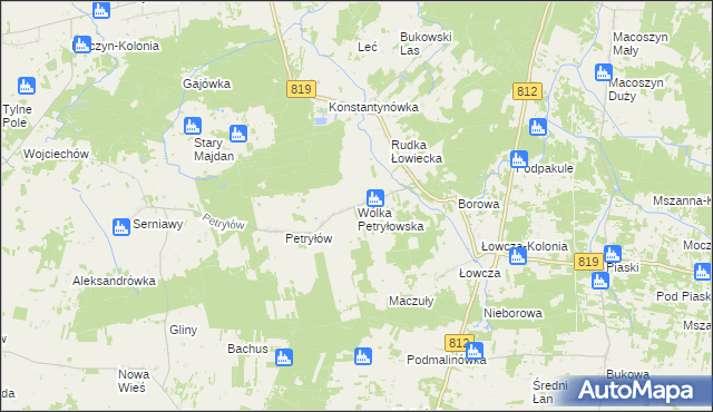 mapa Wólka Petryłowska, Wólka Petryłowska na mapie Targeo
