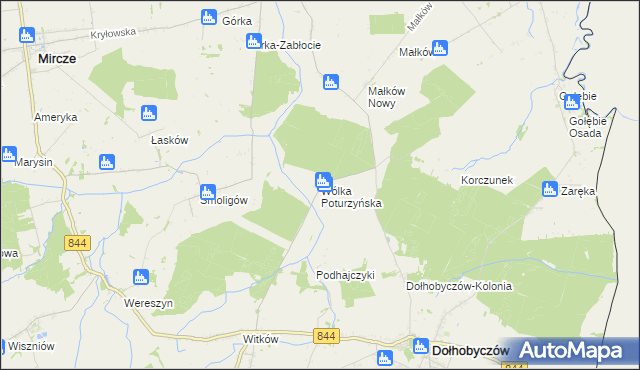 mapa Wólka Poturzyńska, Wólka Poturzyńska na mapie Targeo