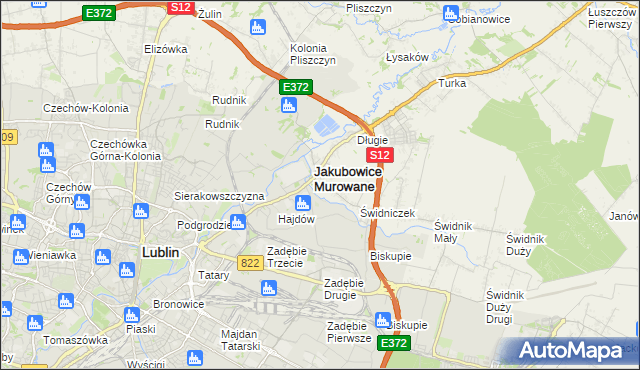 mapa Wólka powiat lubelski, Wólka powiat lubelski na mapie Targeo