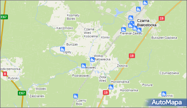 mapa Wólka Ratowiecka, Wólka Ratowiecka na mapie Targeo