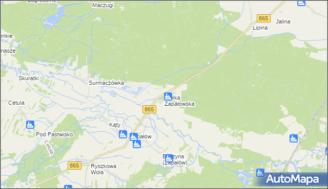 mapa Wólka Zapałowska, Wólka Zapałowska na mapie Targeo