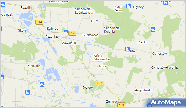 mapa Wólka Zdunkówka, Wólka Zdunkówka na mapie Targeo