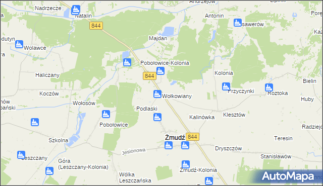 mapa Wołkowiany, Wołkowiany na mapie Targeo