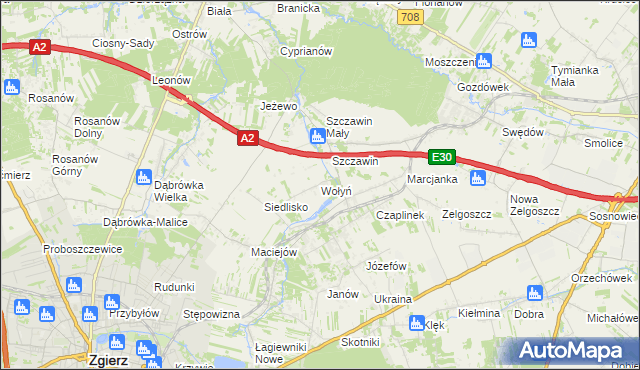 mapa Wołyń, Wołyń na mapie Targeo