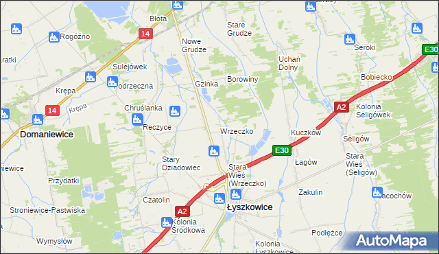 mapa Wrzeczko, Wrzeczko na mapie Targeo