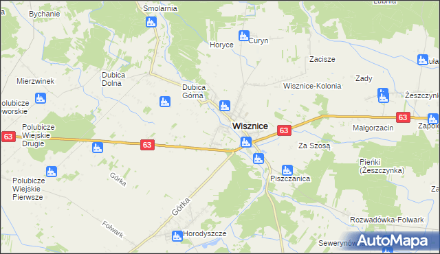 mapa Wygoda gmina Wisznice, Wygoda gmina Wisznice na mapie Targeo