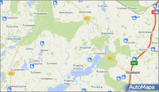 mapa Wygorzel, Wygorzel na mapie Targeo