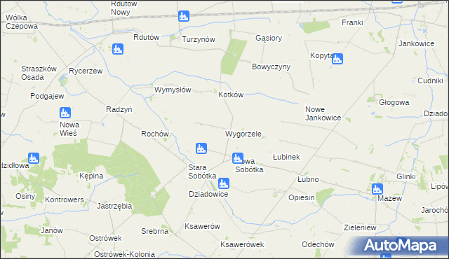 mapa Wygorzele, Wygorzele na mapie Targeo