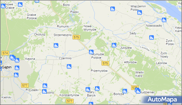 mapa Wymyśle Polskie, Wymyśle Polskie na mapie Targeo