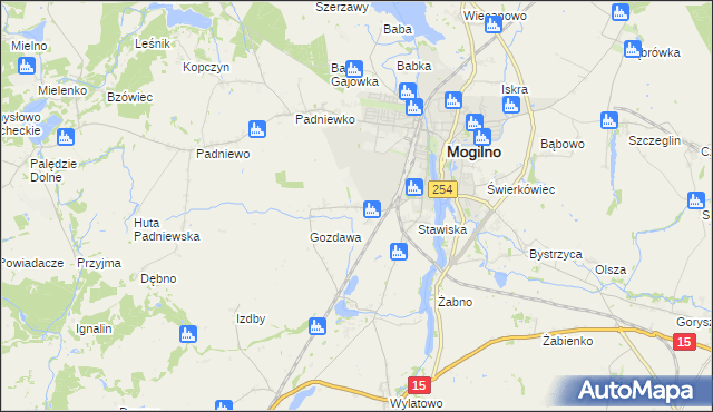 mapa Wyrobki gmina Mogilno, Wyrobki gmina Mogilno na mapie Targeo